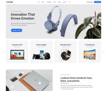 XStore WooCommerce theme - Minimal Electronics demo