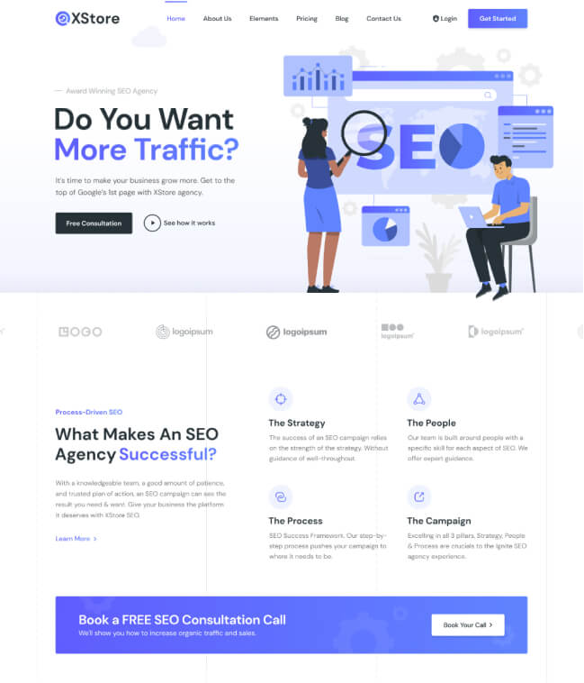 XStore WooCommerce theme SEO Agency Demo